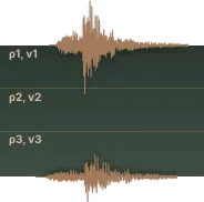 Seismic site effects icon - Amplified ground motion illustration